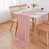 AOKSUNOVA Chiffon Tischläufer Altrosa Tischläufer Hochzeit Stoff 300 x 70cm