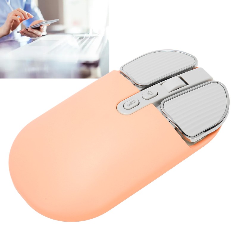 Wireless Mouse BT5.1 Or 2.4GHz Silent Click Adjustable DPI 500mAh