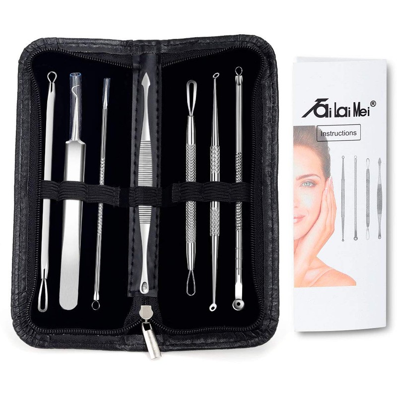 7-Piece Blackhead Remover Kit - Pimple Comedone Extractor Tool set