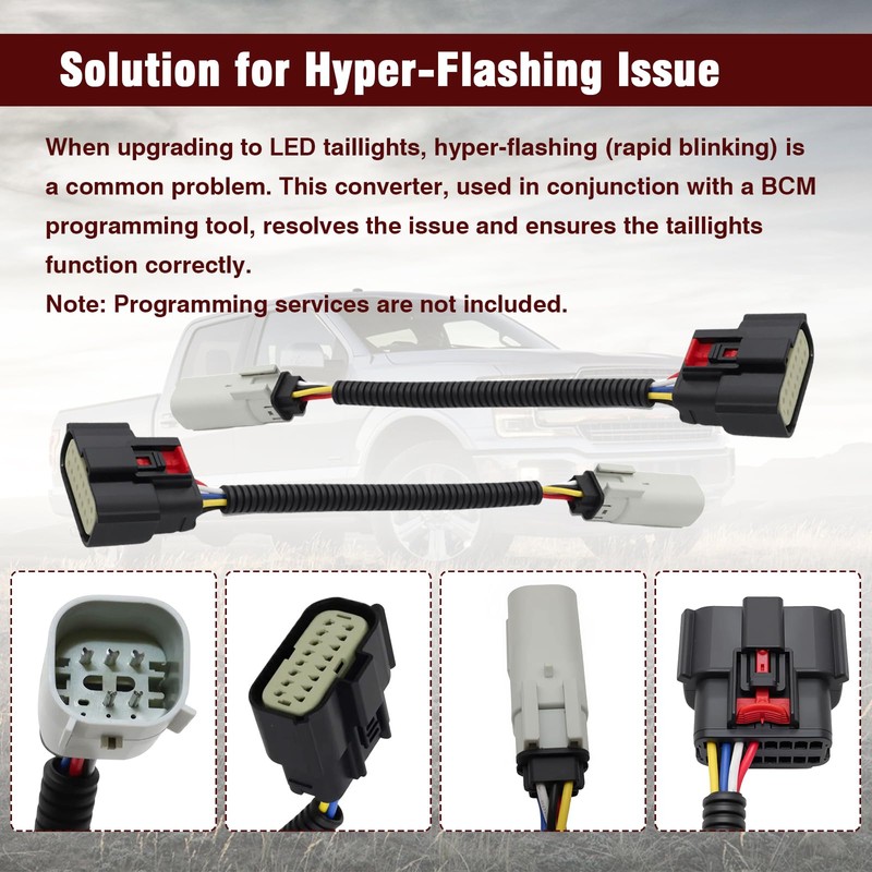 Halogen to LED Taillight Conversion Harness Converter Connector Plug Adapter