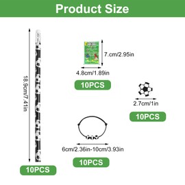HENGBIRD Pack of 40 Football Party Bags Football Party Bags Children's Football Party Bags 10 Football Pinball Game 10 Football Bracelets 10 Football Pencils 10 Erasers Football Boys Girls