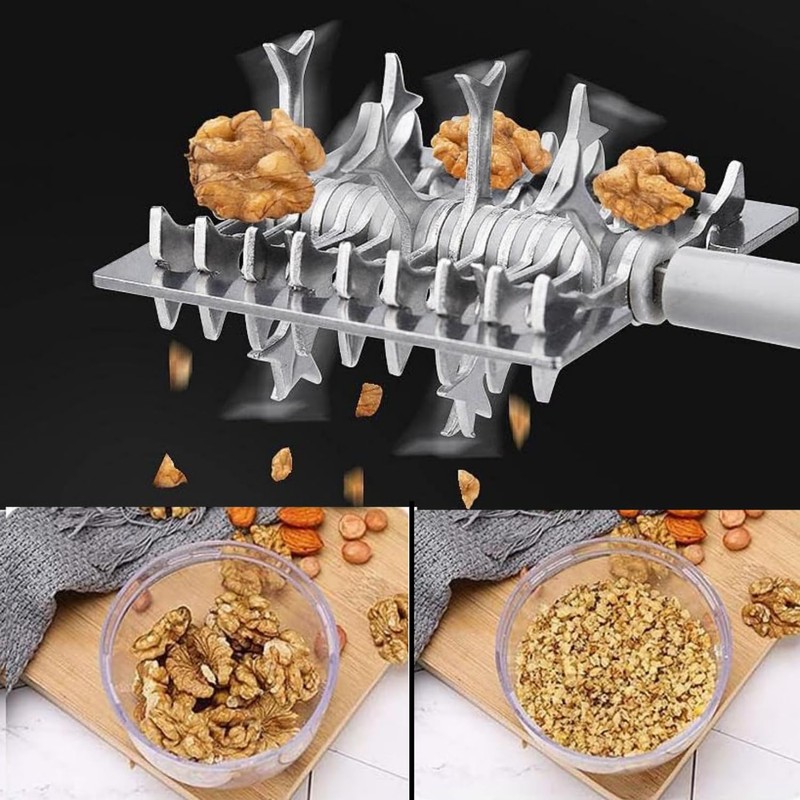 LATRAT Manual Nut Mill with Hand Crank, Nut Chopper Peanut