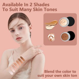 Tattoo Cover Up - 2 Colors Waterproof Makeup Cream, Invisible Skin Concealer Set for Tattoo, Scars, Vitiligo and Dark Spots