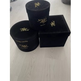 Unbranded decorative cardboard storage boxes with lids