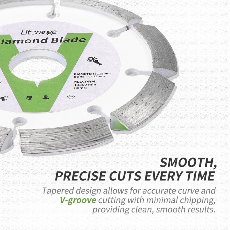 LitOrange 110 mm Diamond Crack Chaser Blades for Routing and