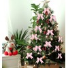 30 Pcs Pink Satin Ribbon Bows, Christmas Tree Bows Wreath