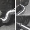 Deflecto Semi Rigid Aluminum Duct with Attached Connectors, Silver, 4"