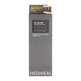 MEDIHEAL: The Tea Tree Pore Deep Clean Pack, 3.5 oz (100 g), Rinse Pack, Face Wash, Peeling
