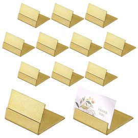 starfa lab Gold Table Number Holders,12 PCS Metal Place Card Stands Picture Holders,Sturdy Table Number Stands for Weddings, Anniversaries, Parties and Events Decorations (12PCS)