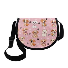 HELLHERO Puppy Dog Small Crossbody Purse for Girls Crossbody Bags Ages 5-7 6-8 10-12 Kids Pocketbook Shoulder Wallets Cross Over Bag Travel Holiday Weekend Trip Shopping