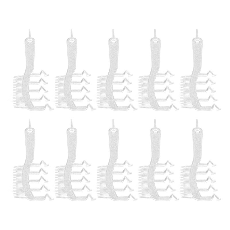 10pcs Z Shaped Wide Tooth Comb Stylish Portable Double Sided