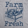 Womens Farm to Table Fresh T Shirt Cute Vegetables Farmers