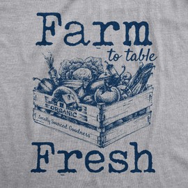 Womens Farm to Table Fresh T Shirt Cute Vegetables Farmers Market Tee Funny T Shirts Environmental Tops for Women Cool Food Top Women's Novelty Tees Light Grey S