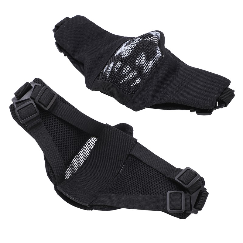 Outdoor Half Face Breathable Steel Mesh Face Cover Military for