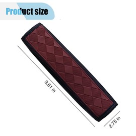 2PCS Car Seat Belt Covers, Embossed Leather Seat Belt Protector Cushion, Driving Comfortable Seatbelt Shoulder Strap, Universal Car Seatbelt Pad Accessories for Protect Shoulder and Neck (Wine Red)