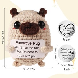 Emotional Support Emotional Support Plush Gift Positive Penguin Portable Emotional Support Cute Positive Gifts Easy to Carry with You Wherever You Go Comes with 1 Lucky Coin Emotional Support