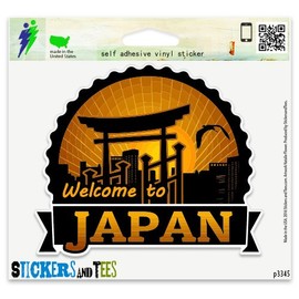 Welcome to Japan Vinyl Car Bumper Window Sticker 2.5" x 2"