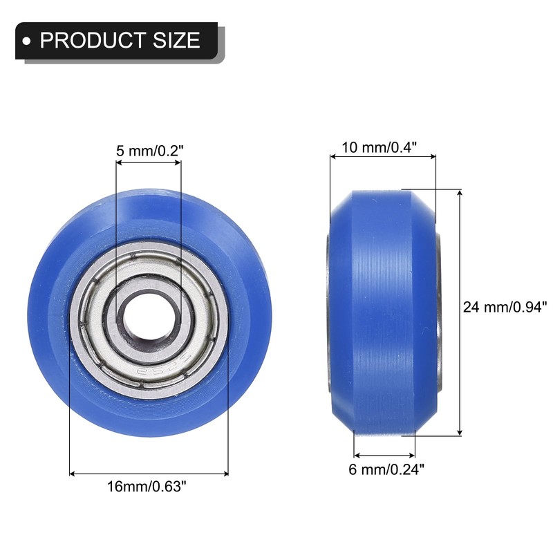 sourcing map 10pcs 3D Printer POM Rollers, Solid High-Speed Gantry