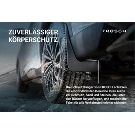 Rubber Mud Flaps Splash Guard Rear Mud Guard for Fiat Doblo Type 263 Year: 14 Van. 2 Part Leg with Attachment