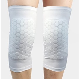 Knee Compression Pads,Basketball Knee Pads with Honeycomb Padding, Breathable and Non-Slip Knee Pads for Volleyball Gym Running Workout Sports, Hex Kn