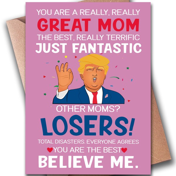 Hqulpr Funny Birthday Card for Mom, Mothers Day Card from