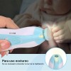 Lima Para Uñas Bebe Eléctrica Portátil Luz 6 En 1+cortauñas