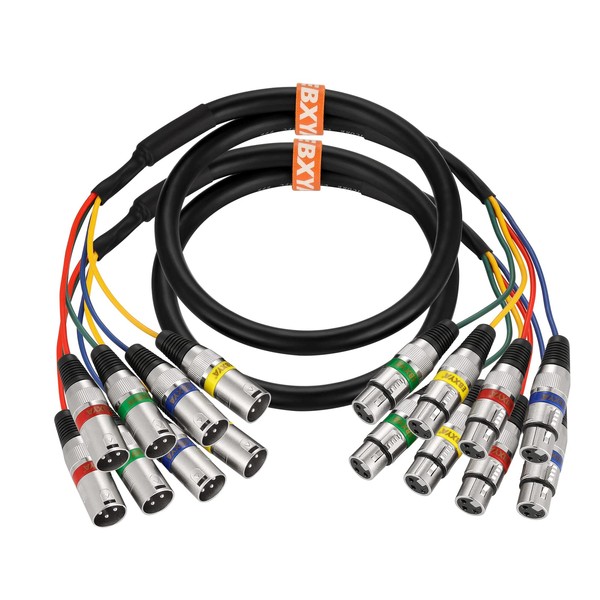 EBXYA 6Ft XLR Snake Cable 4 Channel - Premium Balanced
