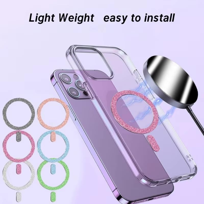 Sparkling Glitter Universal Ring Magnetic Ring Magnetic Wireless Charging Kit