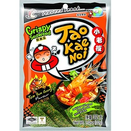 Tao Kae Noi Crispy Seaweed Snack Tom Yum Goong Shrimp Flavoured Seaweed Snack, 32 g