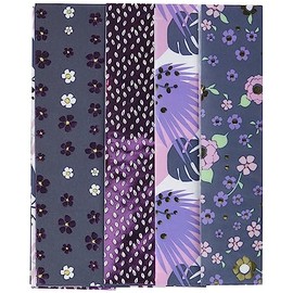 Decopatch TD893C - Pack of 4 Sheets 40 x 60 cm, No. 893 Texture Paper, Foil Effect, Practical and Easy to Use, Ideal for Your Papier Mache and Craft Projects, 1 Pack, Flower Therapy