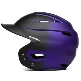 Boombah DEFCON Metallic Fade Batting Helmet Sleek Profile NOSCAE Black/Metallic Purple - Size Senior 7" - 7 3/4"