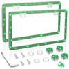SHARE&CARE Bling License Plate Frame, Crystal License Plate Cover, Car