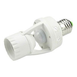 Uonlytech 100-240V/AC E27 LED Infrared Light Socket Motion Sensor lamp Holder Screw Bulb Adapter for Home