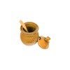 Creative Co-Op Small 3 Piece Yellow with Decorative Bees Stoneware