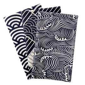 Qililandiy 3pcs Wave Clouds Fat Quarters Fabric Bundles Sewing Quilting Fabric 18x22 Inches