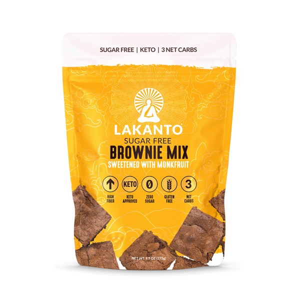 Lakanto Sugar Free Brownie Mix, Keto Brownie Mix, High Fiber,