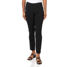 Briggs New York Women's Petite Super Stretch Millennium Welt Pocket Pull On Career Pant, Black, 10P