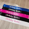 FSJJLLU ‘Birthday Queen' Birthday Sash Hot Pink with Glitter Silver