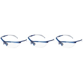 Encon Wraparound Veratti 307 Safety Glasses, Clear Lens, Translucent Blue Frame (Pack of 1) (Тhree Pаck)