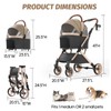 NUGUTIC Pet Stroller with 4 Wheels, Dog Stroller with Detachable