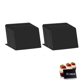 Armastuse 26 Pcs Mini Chalkboard Signs Set, Easy to Write and Wipe Out Food Chalkboard Signs for Parties Reusable Food Labels for School,Wedding/Birthday,Buffet,Party,Message Boards