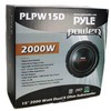 Pyle Car Vehicle Subwoofer Audio Speaker - 15inch Non-Pressed Paper