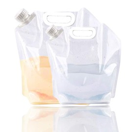 SUPANT 5L+10L/4Gal litres Collapsible Water Jug Container, Freezable, BPA Free Plastic Water Carrier Tank, Outdoor Folding Water Bag for Sport Camping Riding Mountaineer, Food Grade