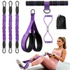 Upgraded Durable Pedal Resistance Band with Handle, 75LBS Adjustable 3
