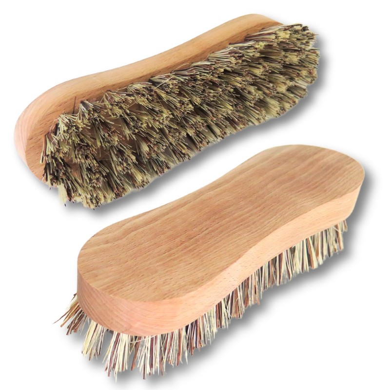 zederle Scrubbing Brushes with Ergonomic Beech Wood Handle (Pack of