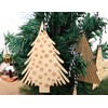 Christmas Tree Ornament Set - Mini Wooden Christmas Tree Decorations,