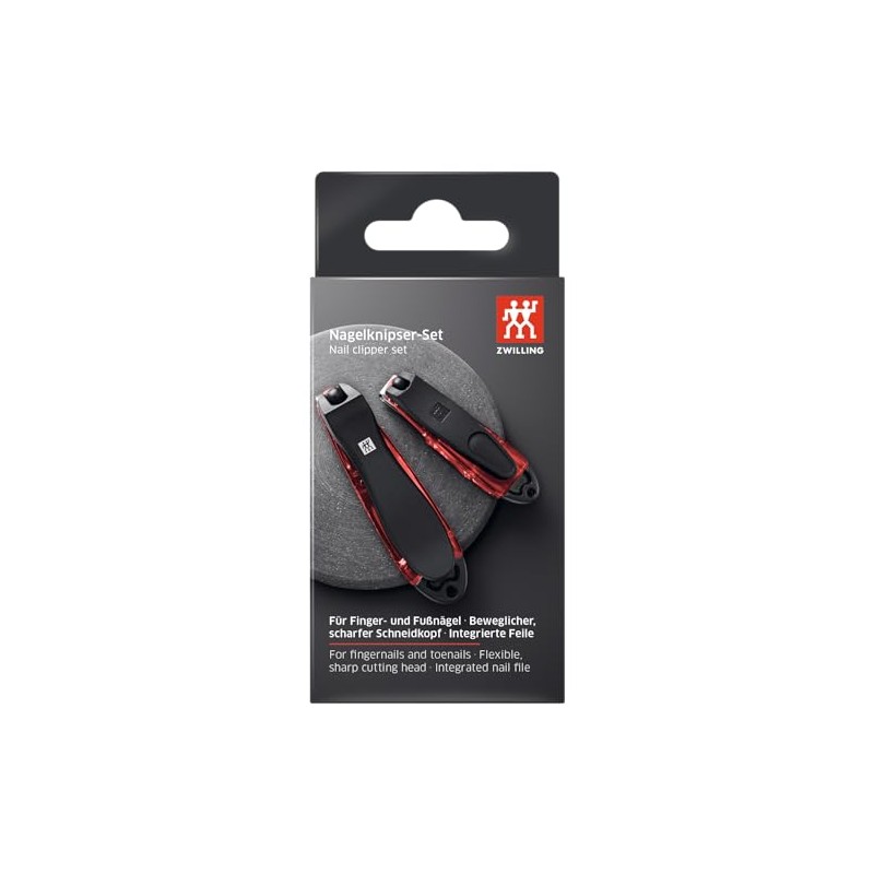 ZWILLING Nail Clippers Set of 2 with Slightly Curved Edge