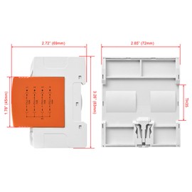 Heschen Surge Protective Device, LYD1-C40/385, 4P 385V 20KA Fire-Proof, Low-Voltage Arrester, 35mm DIN Rail Mounting