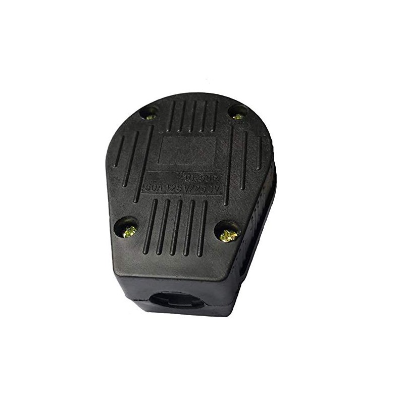 Power Plug 50 Amp, 125/250-Volt, Plug, Industrial-Strength Straight Blade Angled