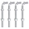 4Pcs 8inch J-Bolt Post Gate Hinge, Heavy Duty J-Bolt Gate